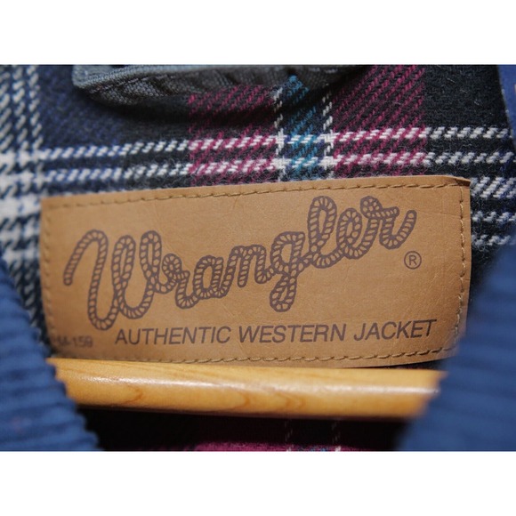 Wrangler Men's Pinstripe‎ Navy Button Down Barn Coat XL 112318249 - Picture 5 of 12